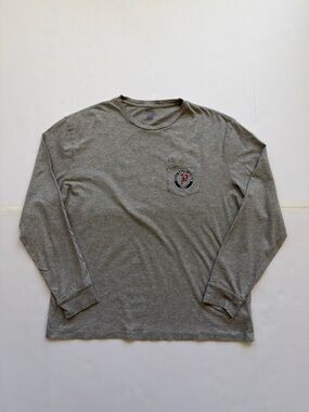 Polo Ralph Lauren Grey Long Sleeve T-Shirt Graphic Crest Logo Men’s Large